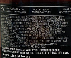 Bath & Body Works Men's Bourbon 3-in-1 bottle pour demonstrates easy all-in-one wash use