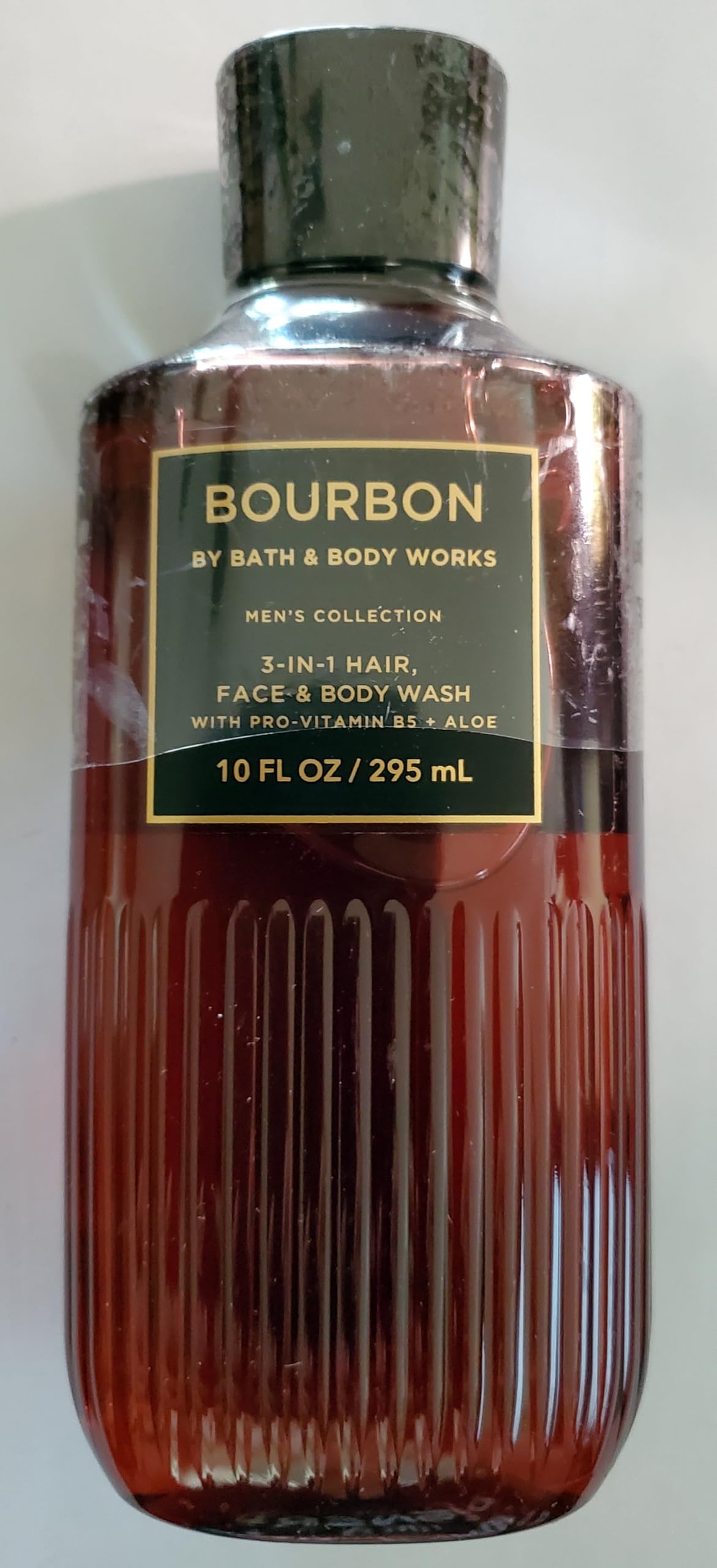 Lifestyle shot with Bourbon wash and cream for a daily skincare routine.