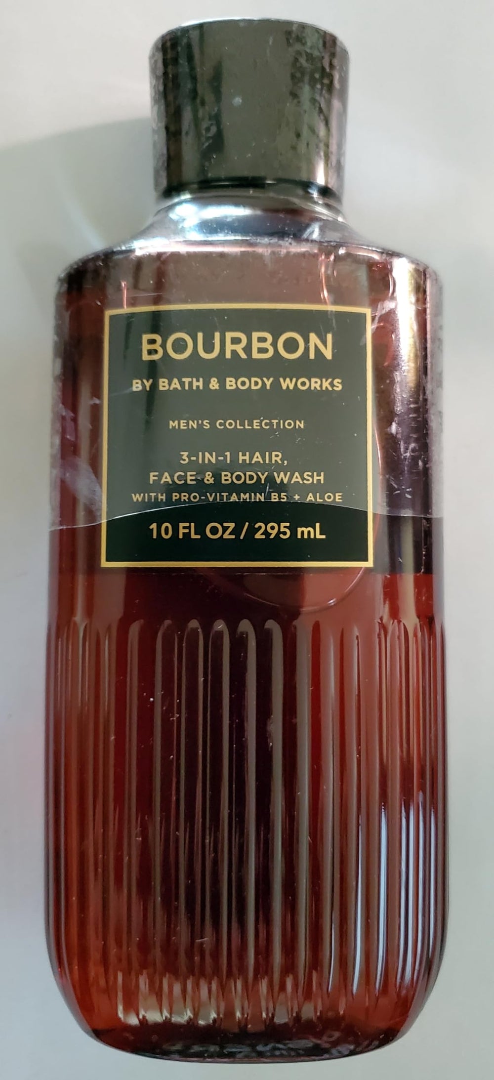 Lifestyle shot with Bourbon wash and cream for a daily skincare routine.
