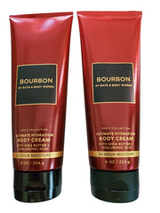 Bath & Body Works Men's Bourbon Ultimate Hydration Cream jar for daily moisture.