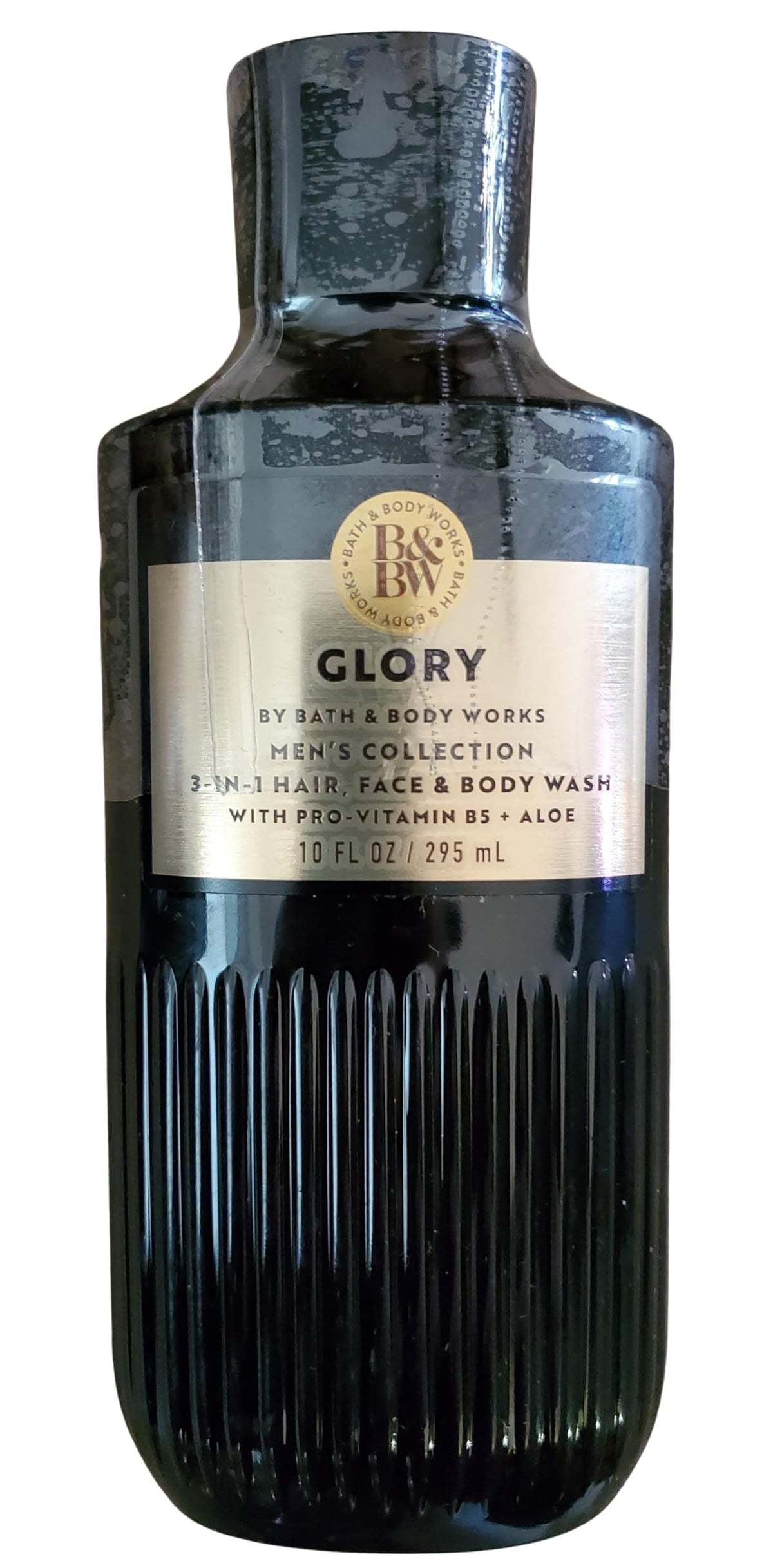 Bath & Body Works Men's Glory bottle pour, refreshing citrus-cedar scent for daily cleansing.
