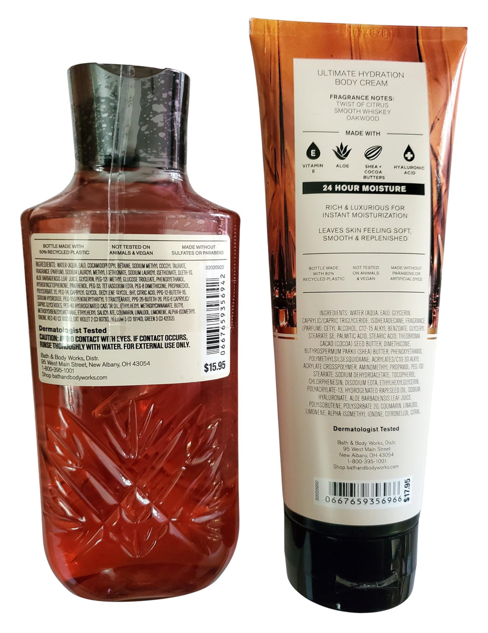 Bath and Body Works Whiskey Toast bottle close-up highlighting whiskey and oakwood scent