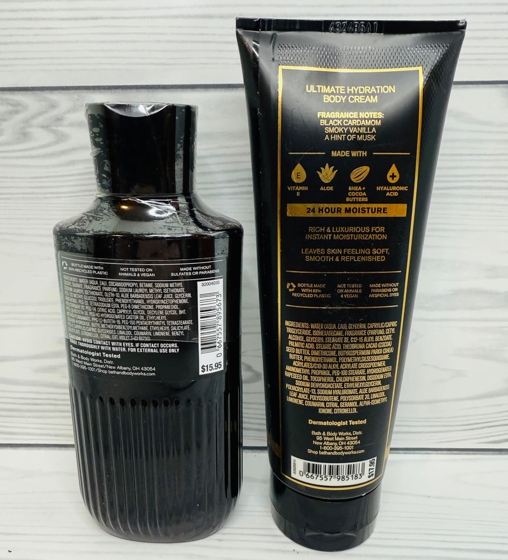 Bath & Body Works Noir bottle artwork varies with masquerade styling