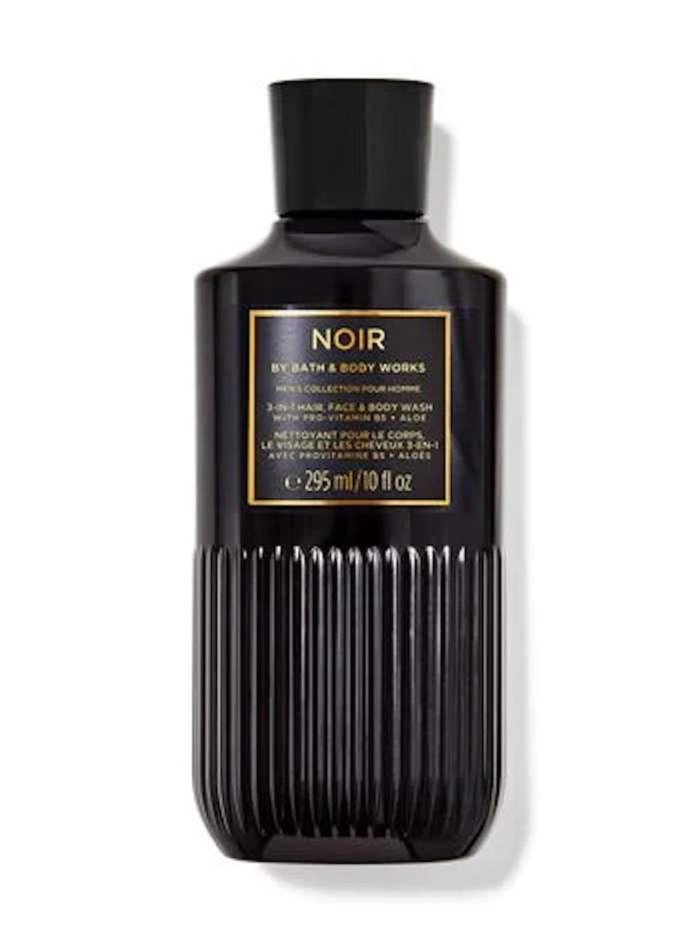 Bath & Body Works Noir for Men 3-in-1 wash bottle with vitamin E for nourishment and refreshing cleanse.