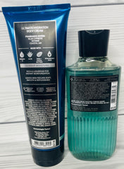 Bath & Body Works Ocean packaging shows recycled plastic content.