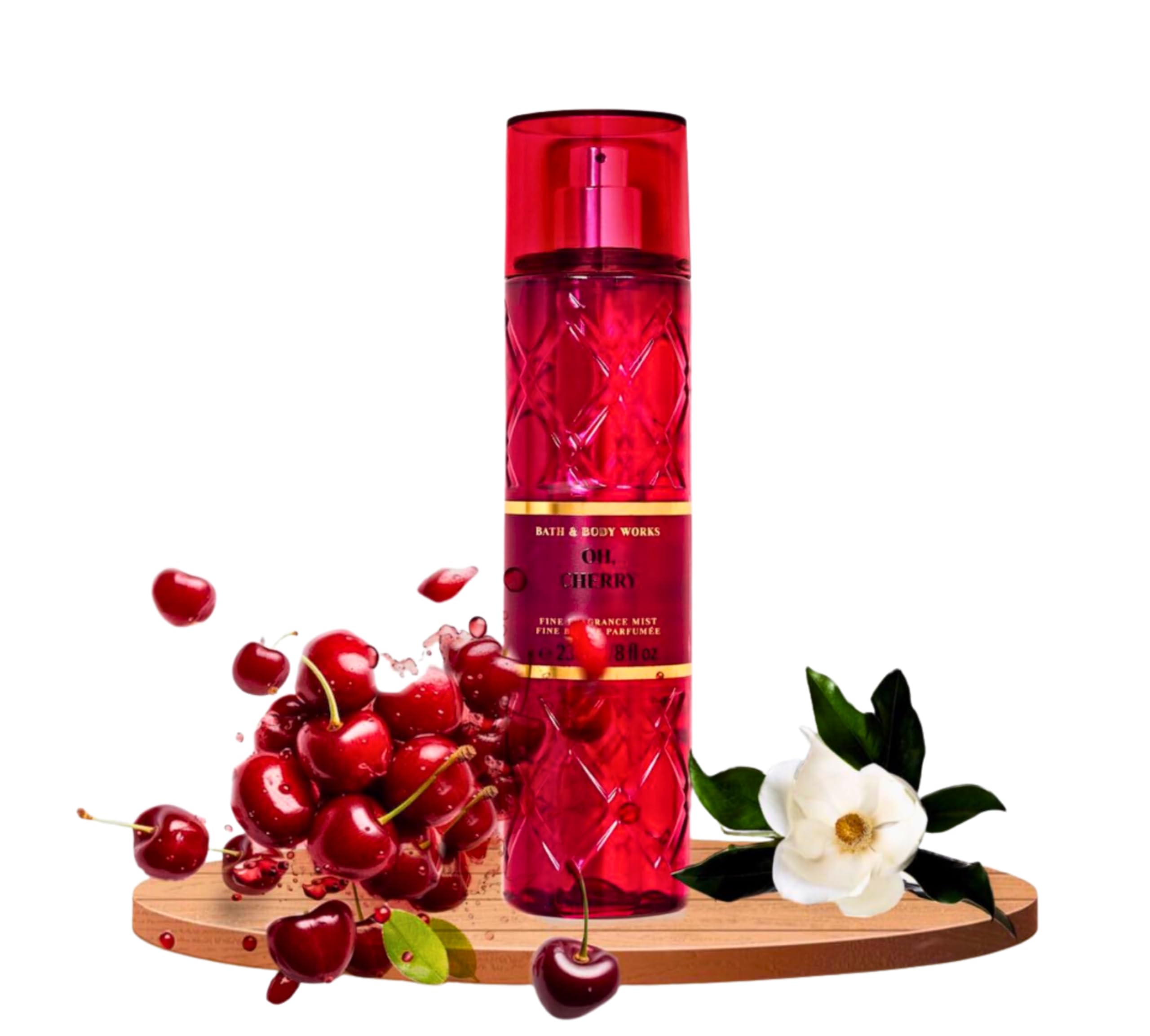 Bath & Body Works Oh, Cherry bottle front showcases elegant design for daily fragrance.