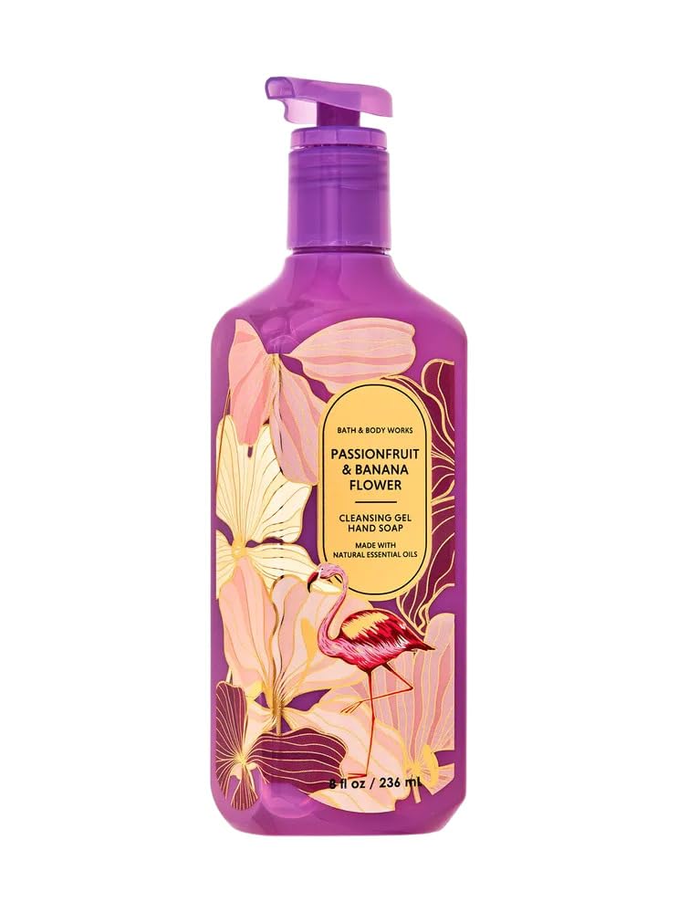 Bath & Body Works Passionfruit Banana Flower hand soap bottle delivers refreshing cleansing and moisture support