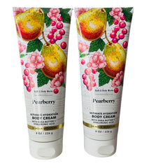 Bath & Body Works Pearberry 2-pack, front view, rich moisturizing cream for daily moisture.