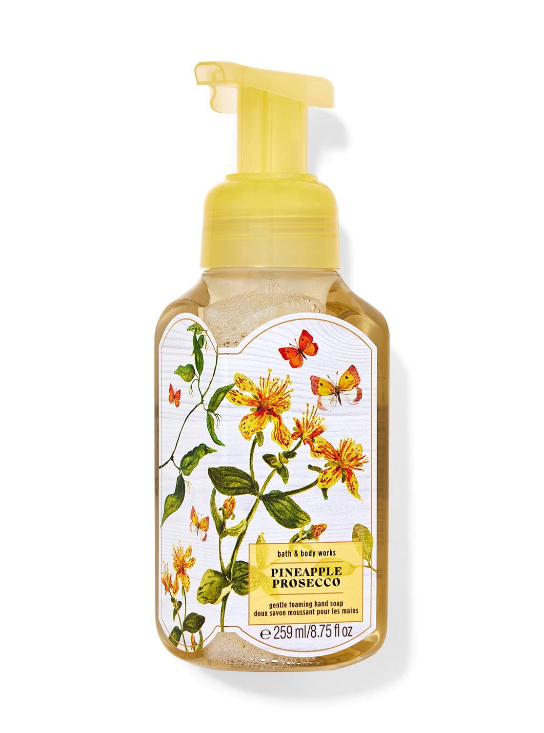 Bath & Body Works Pineapple Prosecco hand soap bottle offers refreshing cleansing and a bright tropical aroma.