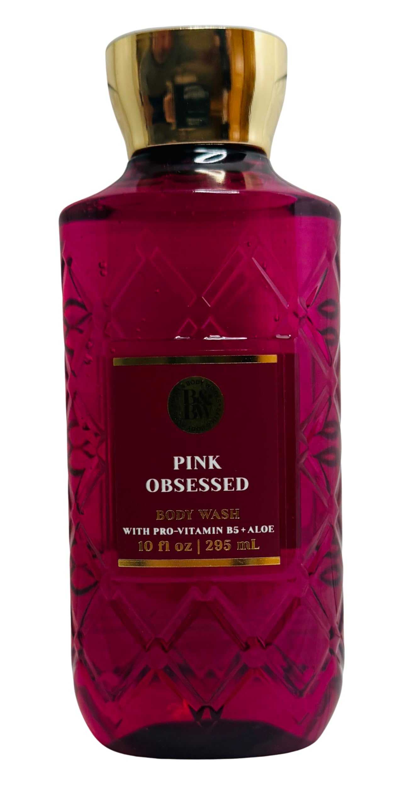 Bath & Body Works Pink Obsessed Wash bottle with pink floral scent for mood uplift