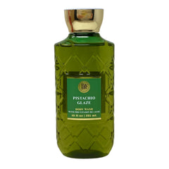 Bath and Body Works Pistachio Glaze shower gel bottle highlights creamy formula and lasting fragrance.
