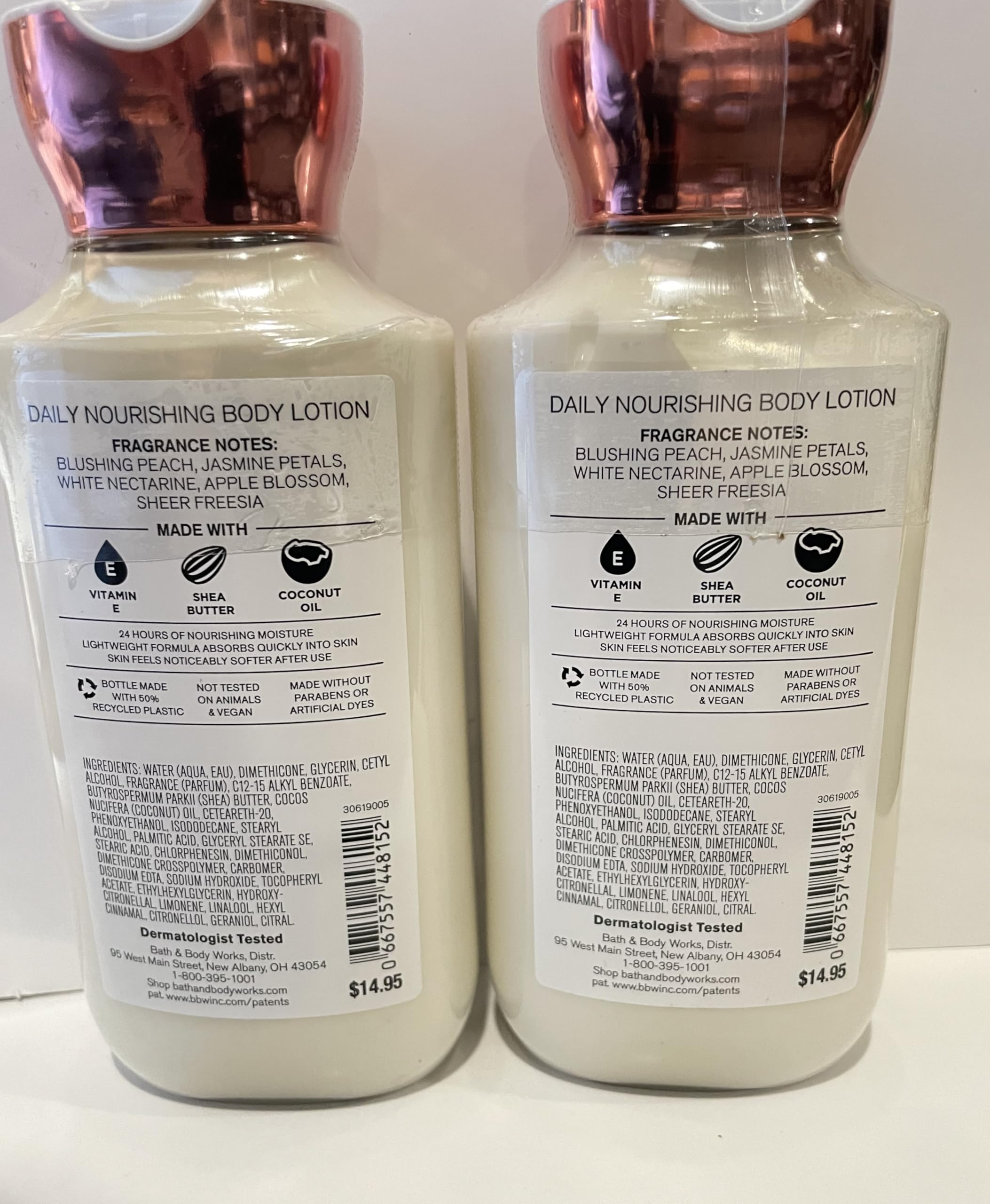 Bath & Body Works Platinum lotion bottle for smooth, pampered skin