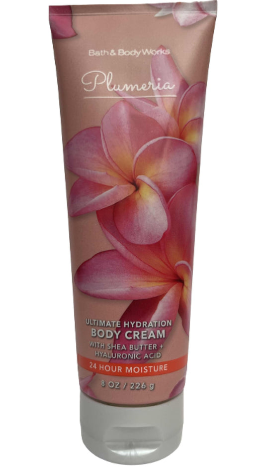 Bath & Body Works Plumeria Ultimate Hydration Body Cream, 8 oz, for long-lasting moisture