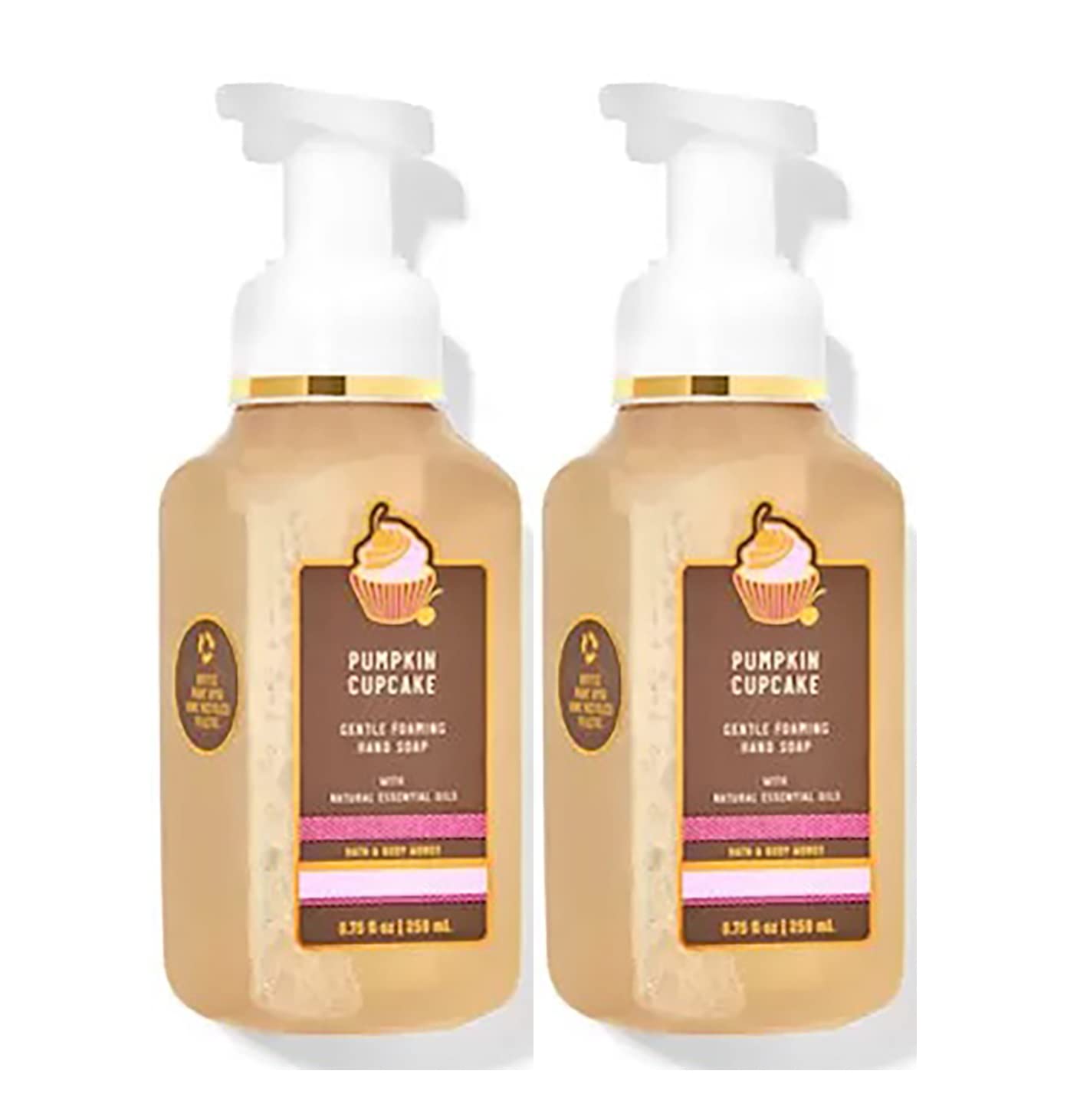 Bath & Body Works Pumpkin Cupcake foaming hand soap bottle for smooth skin and fresh hands.