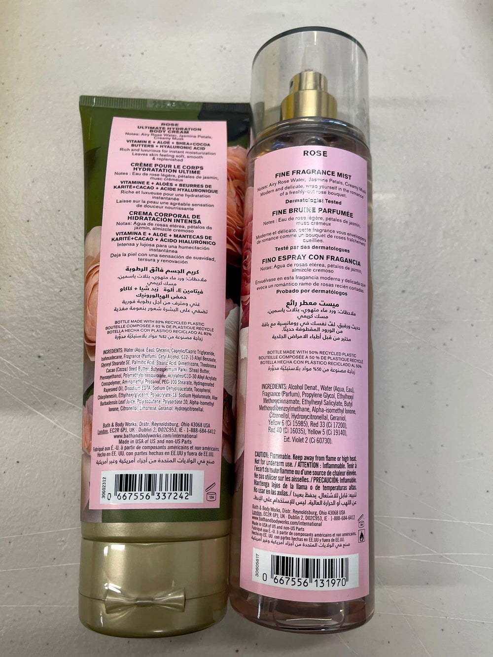Bath & Body Works Rose Fine Fragrance Mist bottle delivers a soft, lasting scent.