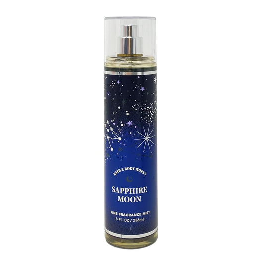 Bath & Body Works Sapphire Moon bottle with pump delivering a refreshing, light mist