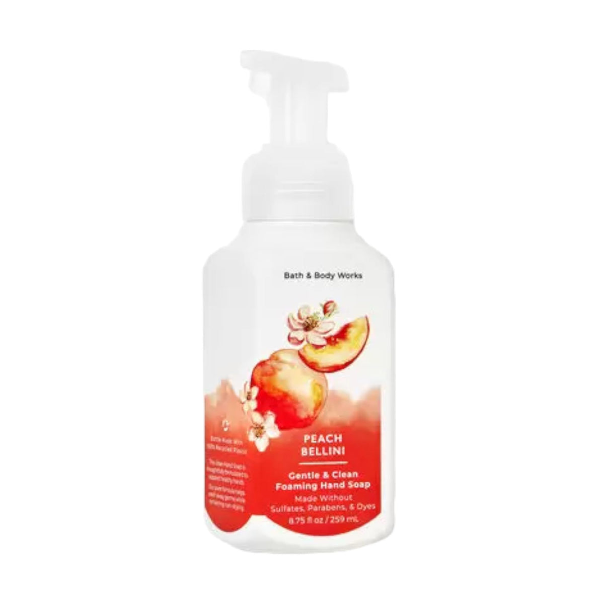 Savon mains Bath & Body Works Peach Bellini, mousse douce pour des mains propres et hydratées.