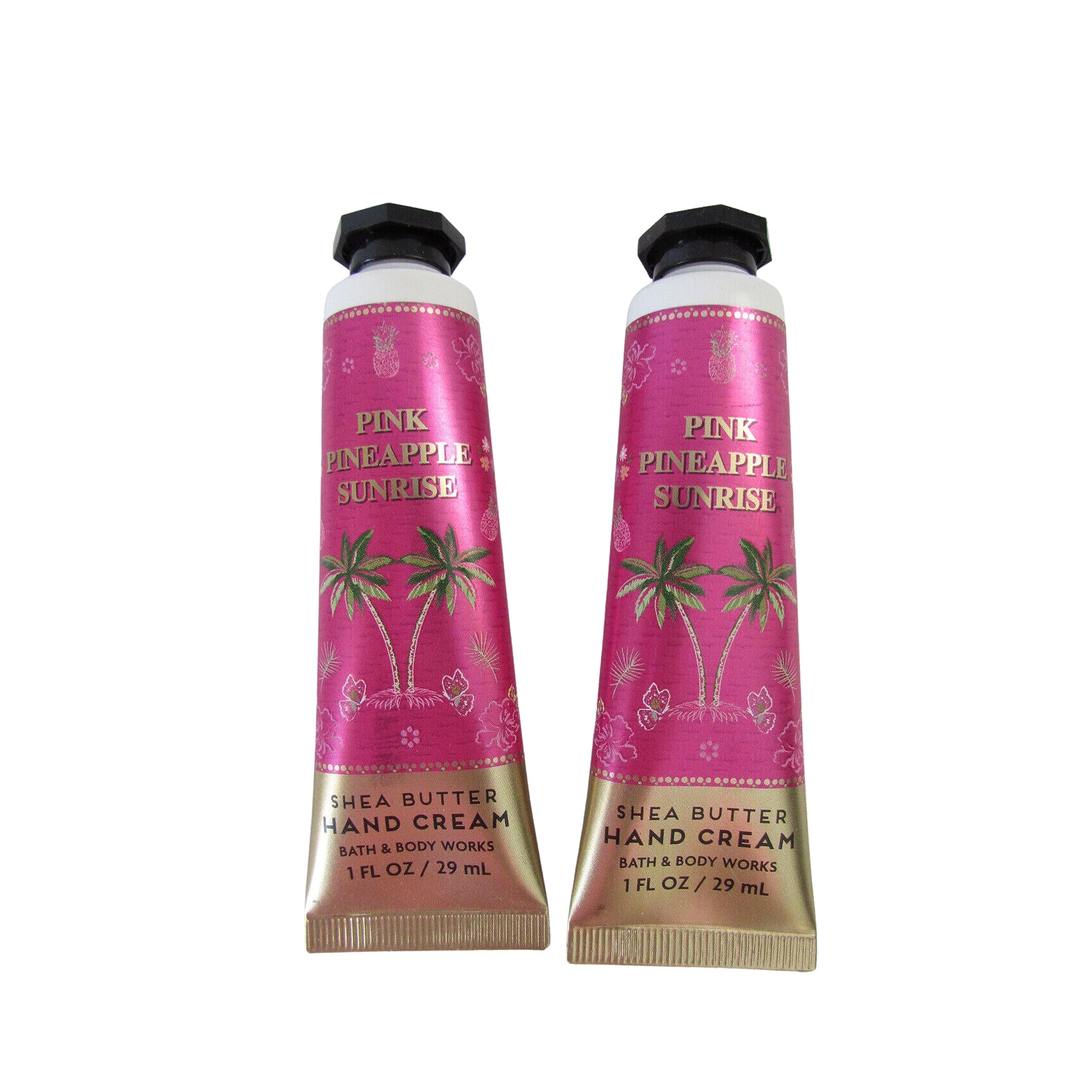 Bath and Body Works Shea Butter Hand Cream Pink Pineapple Sunrise provides lasting moisture for dry hands.