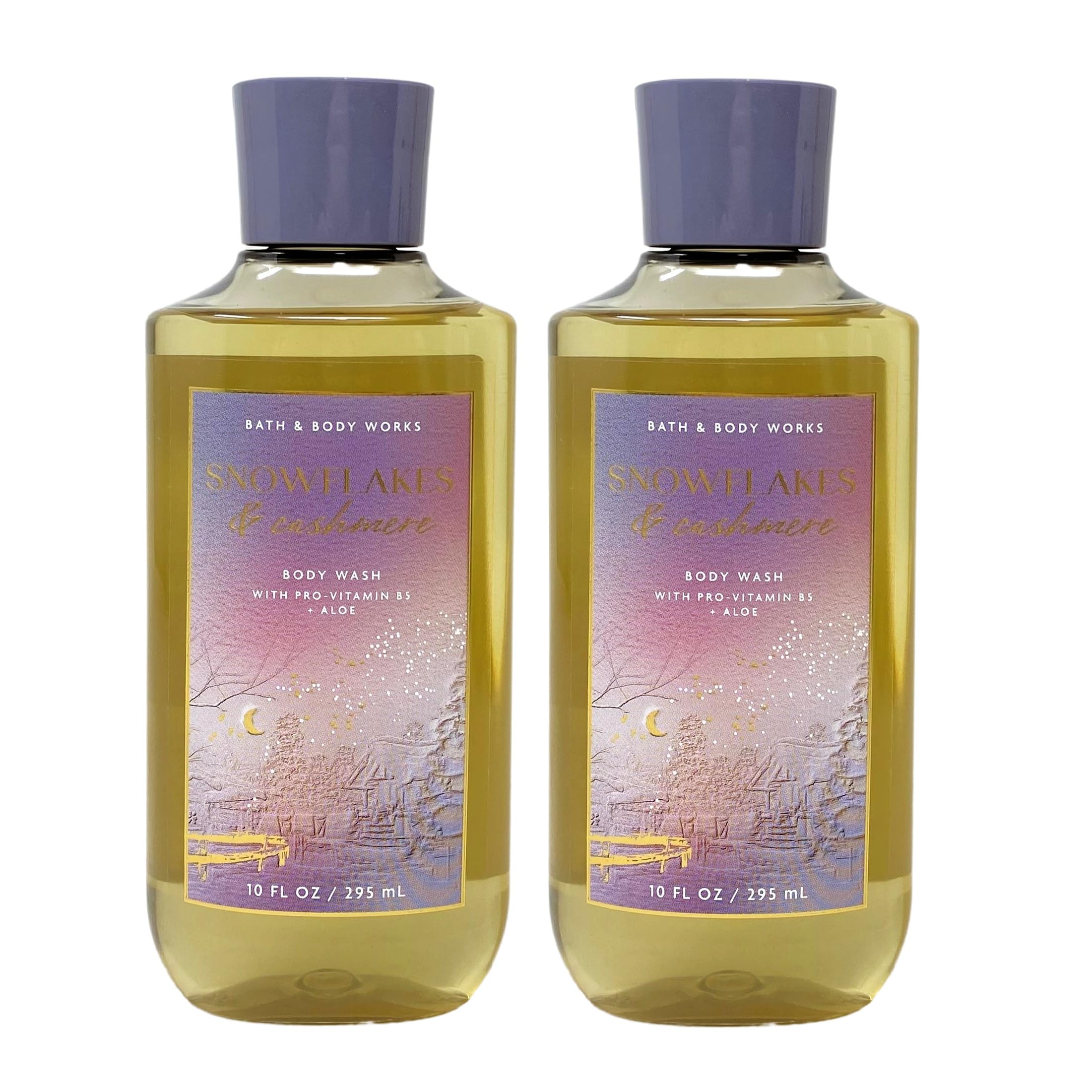 Bath and Body Works Snowflakes Cashmere bottle front, richly scented shower gel