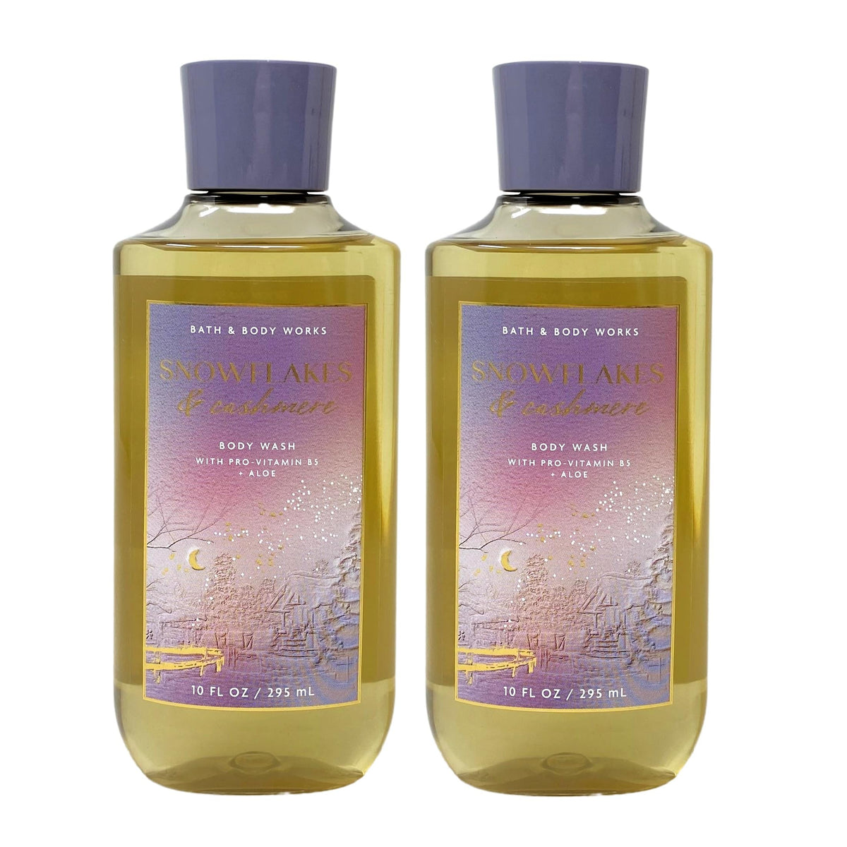Bath and Body Works Snowflakes Cashmere bottle front, richly scented shower gel
