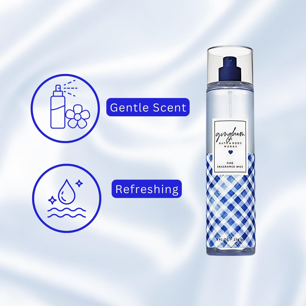 Bath & Body Works Signature collection packaging featuring Gingham.