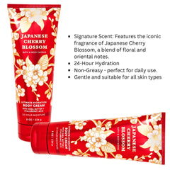 Elegant packaging of Bath & Body Works Ultra Shea Cream with Japanese Cherry Blossom scent