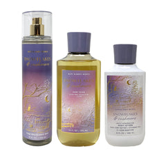 Bath & Body Works Snowflakes & Cashmere shower gel for a warm cleansing ritual.
