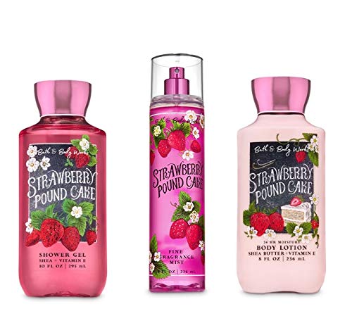 Bath & Body Works Strawberry Pound Cake shower gel for daily cleansing with a dessert-inspired scent