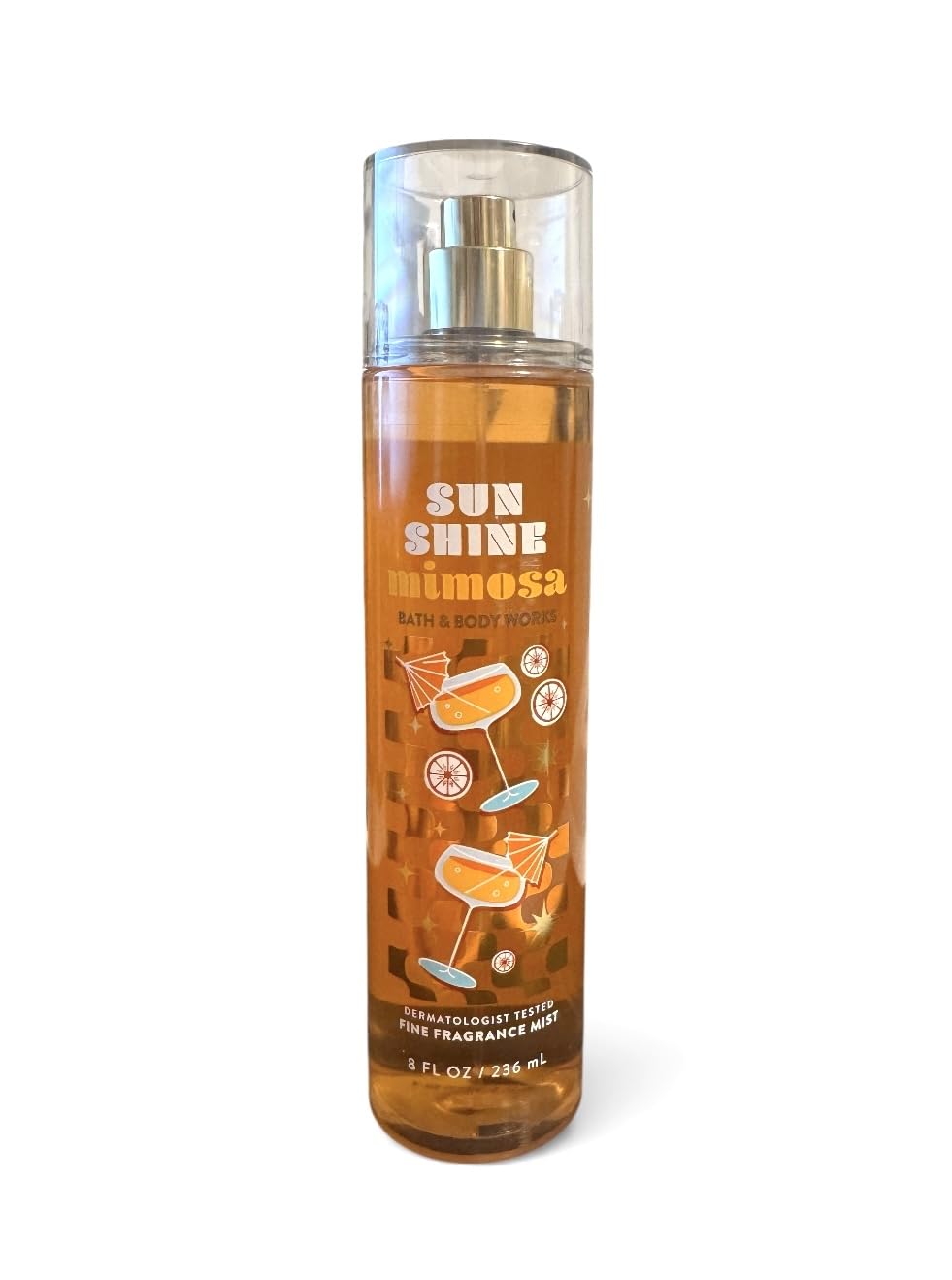 Bath & Body Works Sunshine Mimosa fragrance mist bottle close-up for daily refreshing scent.