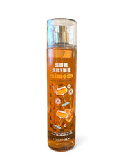 Bath & Body Works Sunshine Mimosa mist being sprayed for quick scent refresh.