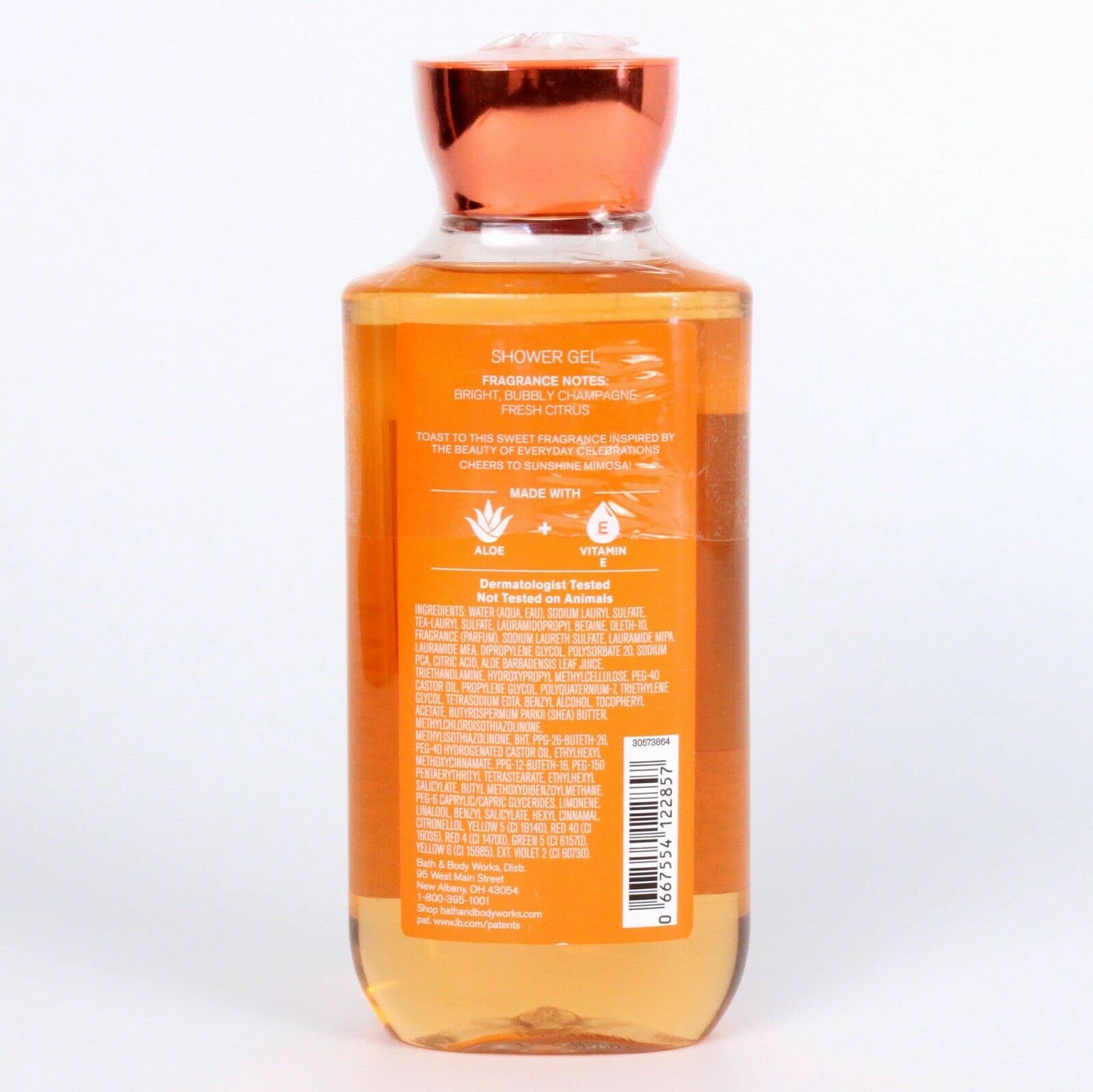 Bath & Body Works Sunshine Mimosa Shower Gel lather for a refreshing wash