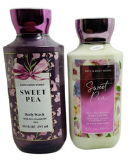 Bath & Body Works Sweet Pea lotion bottle for daily hydration with shea butter and coconut oil