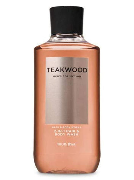 Bath and Body Works Teakwood 2-in-1 close-up highlighting woodsy, long-lasting scent