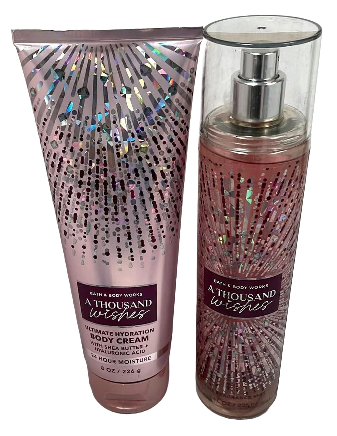 Bath & Body Works Thousand Wishes Body Cream in pink tube delivering lasting hydration