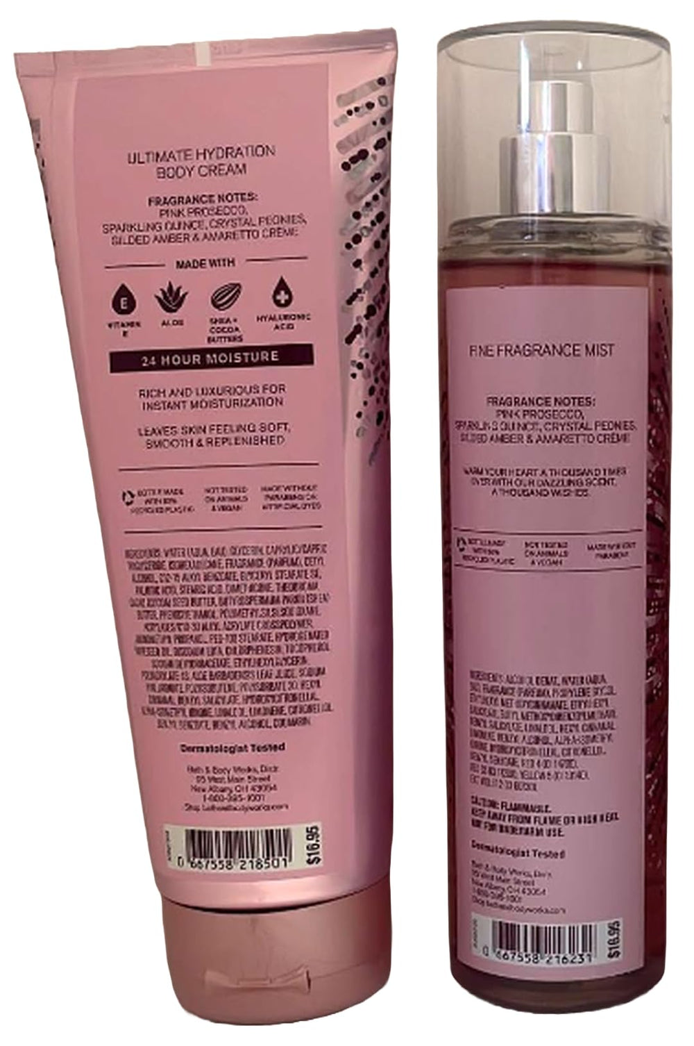 Bath & Body Works Thousand Wishes Gift Set on a vanity with shimmering packaging