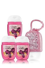 Bath and Body Works Thousand Wishes PocketBac holder with three sanitizers for on-the-go freshness