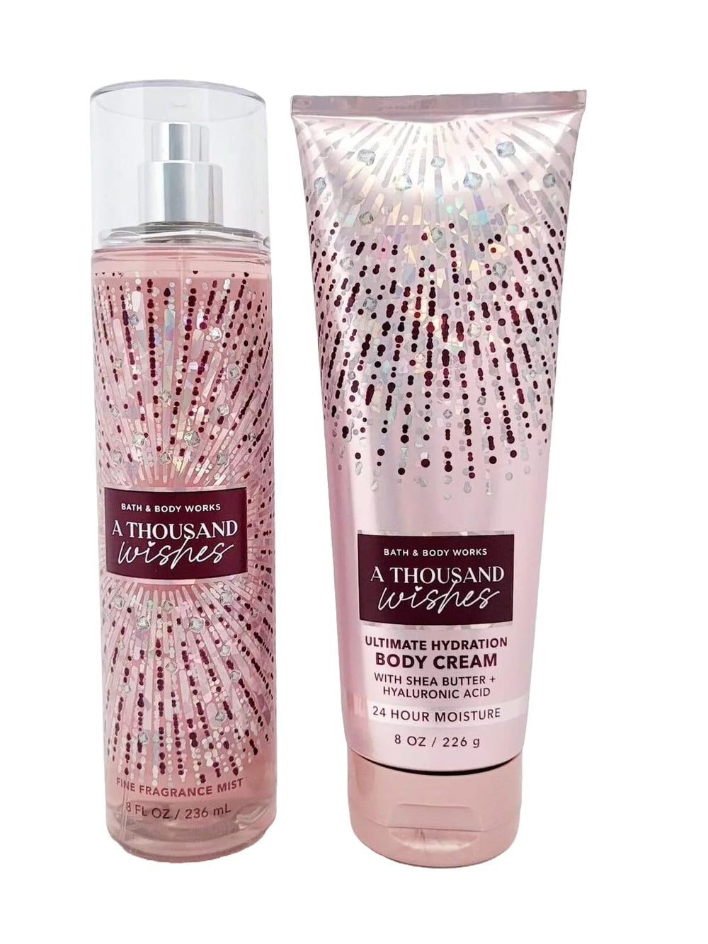 Bath & Body Works Thousand Wishes Ultra Shea Body Cream on pink jar for 24-hour moisturization