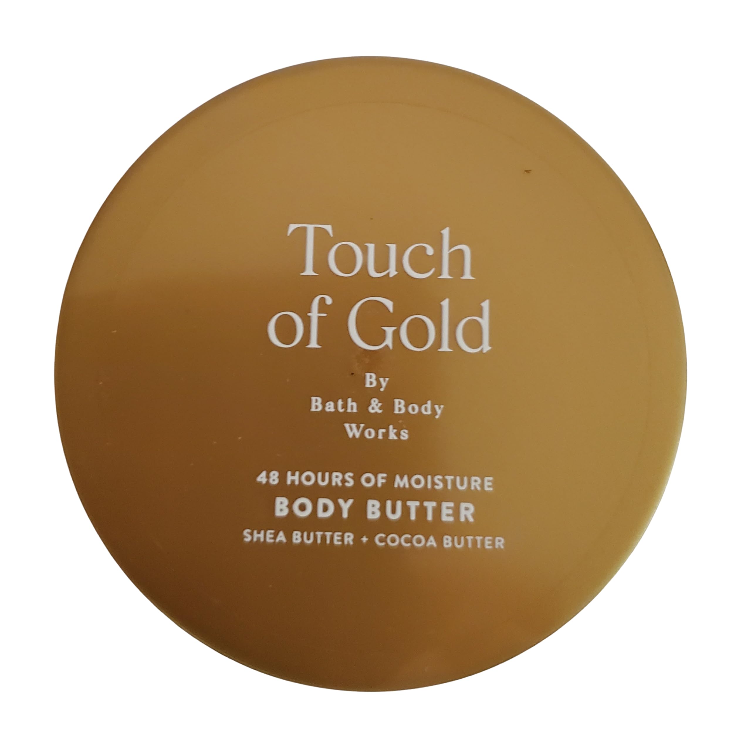 Bath and Body Works Touch of Gold whipped butter being applied for smooth skin