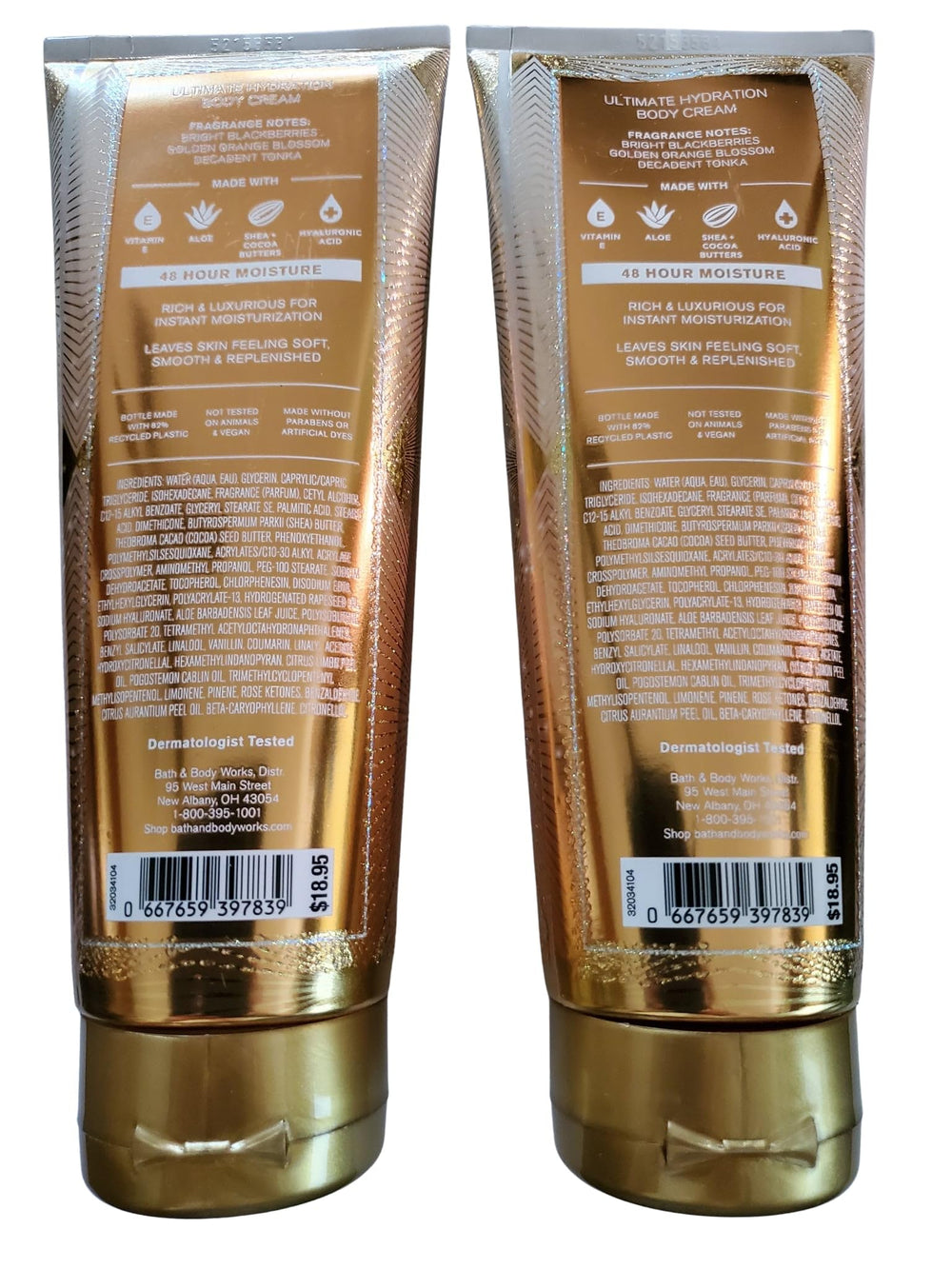 Touch of Gold cream tube with gilded design for a premium self-care routine.