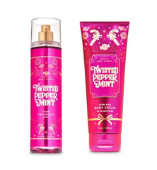 Bath & Body Works Twisted Peppermint Fine Fragrance Mist bottle showing peppermint aroma and festive design