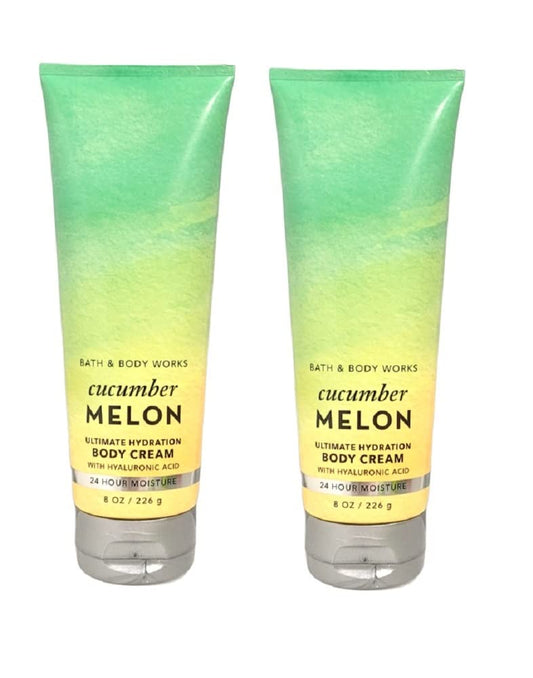 Bath & Body Works Ultimate Hydration Body Cream Cucumber Melon 8oz 2-pack for deep moisture
