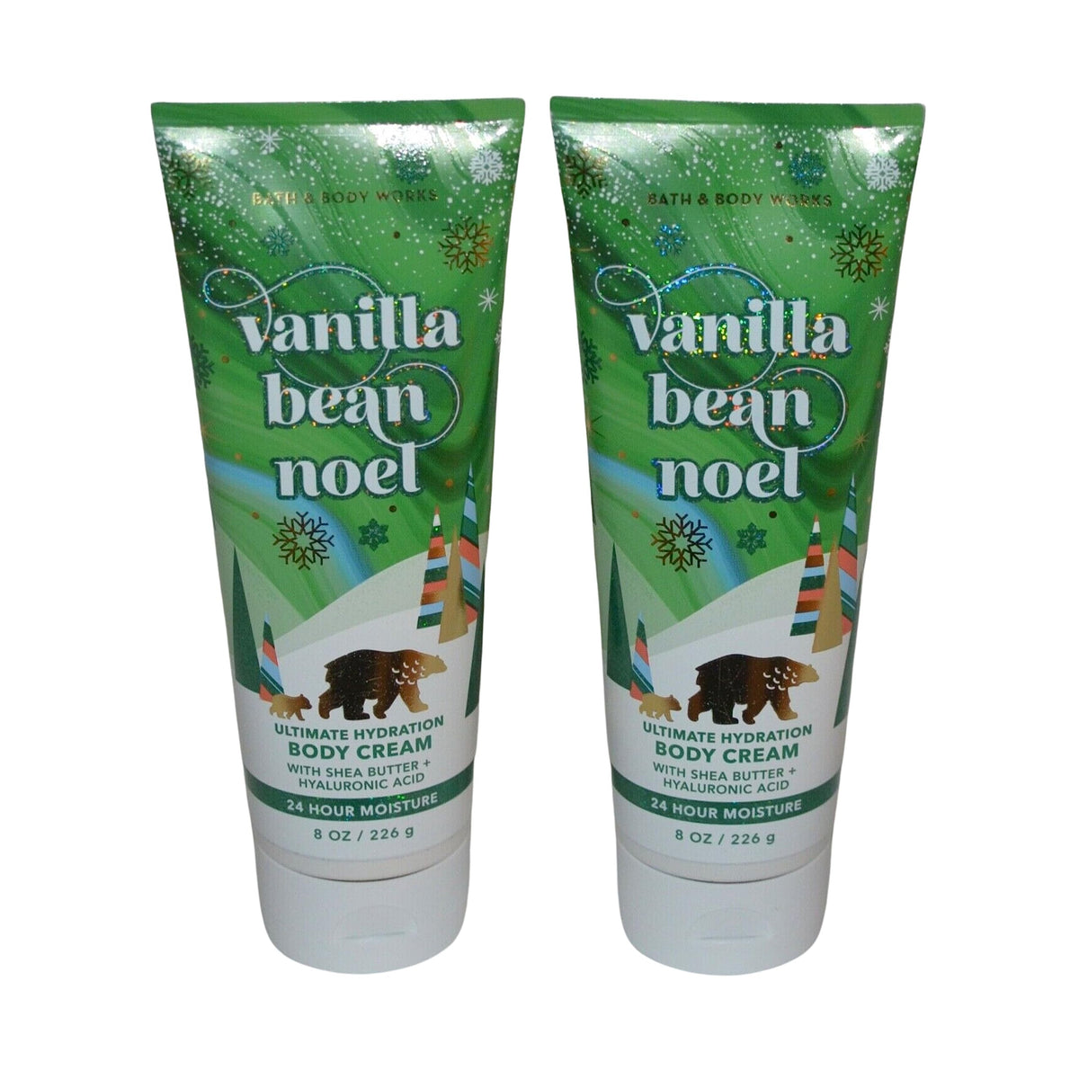 Bath & Body Works Ultimate Hydration Body Cream Vanilla Bean Noel for deep moisture and comforting scent.