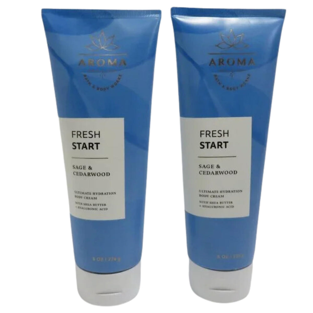 Bath & Body Works Ultimate Hydration Body Cream Sage Cedarwood tube for daily moisturization and soothing aroma.