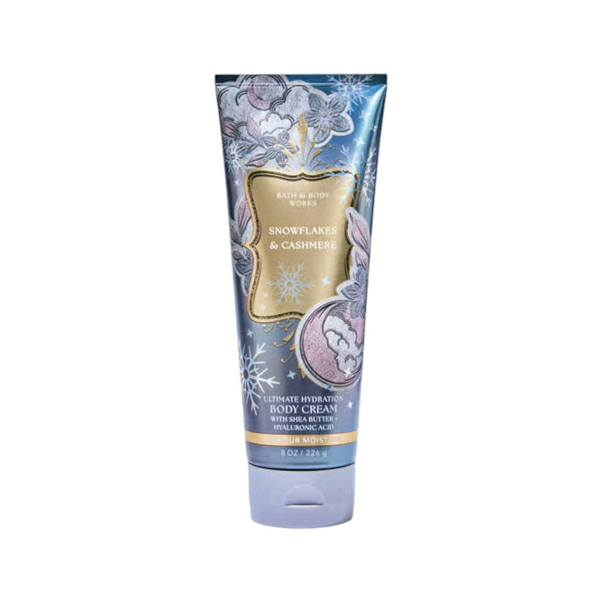 Bath & Body Works Ultimate Hydration Body Cream Snowflakes & Cashmere gift set in decorative box, rich moisture.