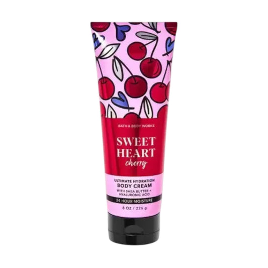 Bath & Body Works Ultimate Hydration Body Cream in Sweetheart Cherry jar for daily moisturization