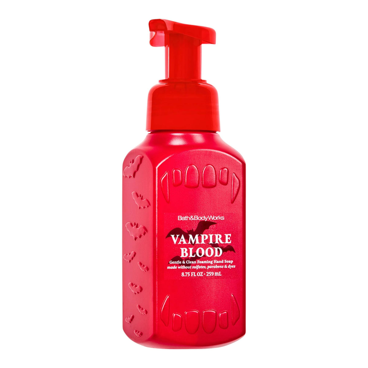 Bath & Body Works Vampire Blood foaming hand soap bottle with soft, scented lather