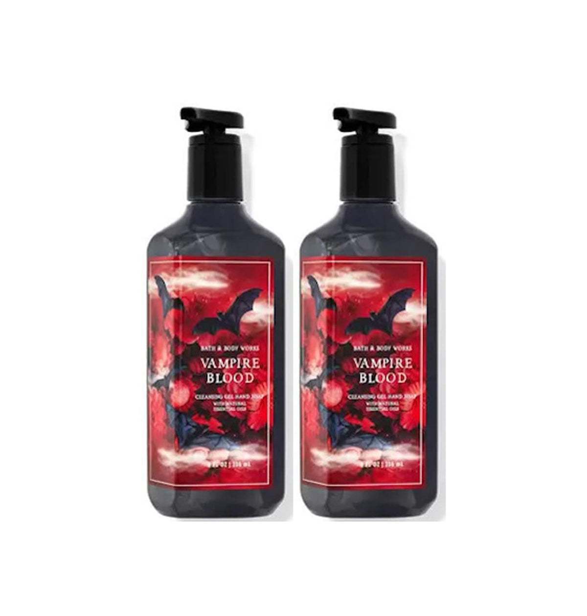 Bath & Body Works Vampire Blood hand soap 2-pack with pump for gentle cleansing.