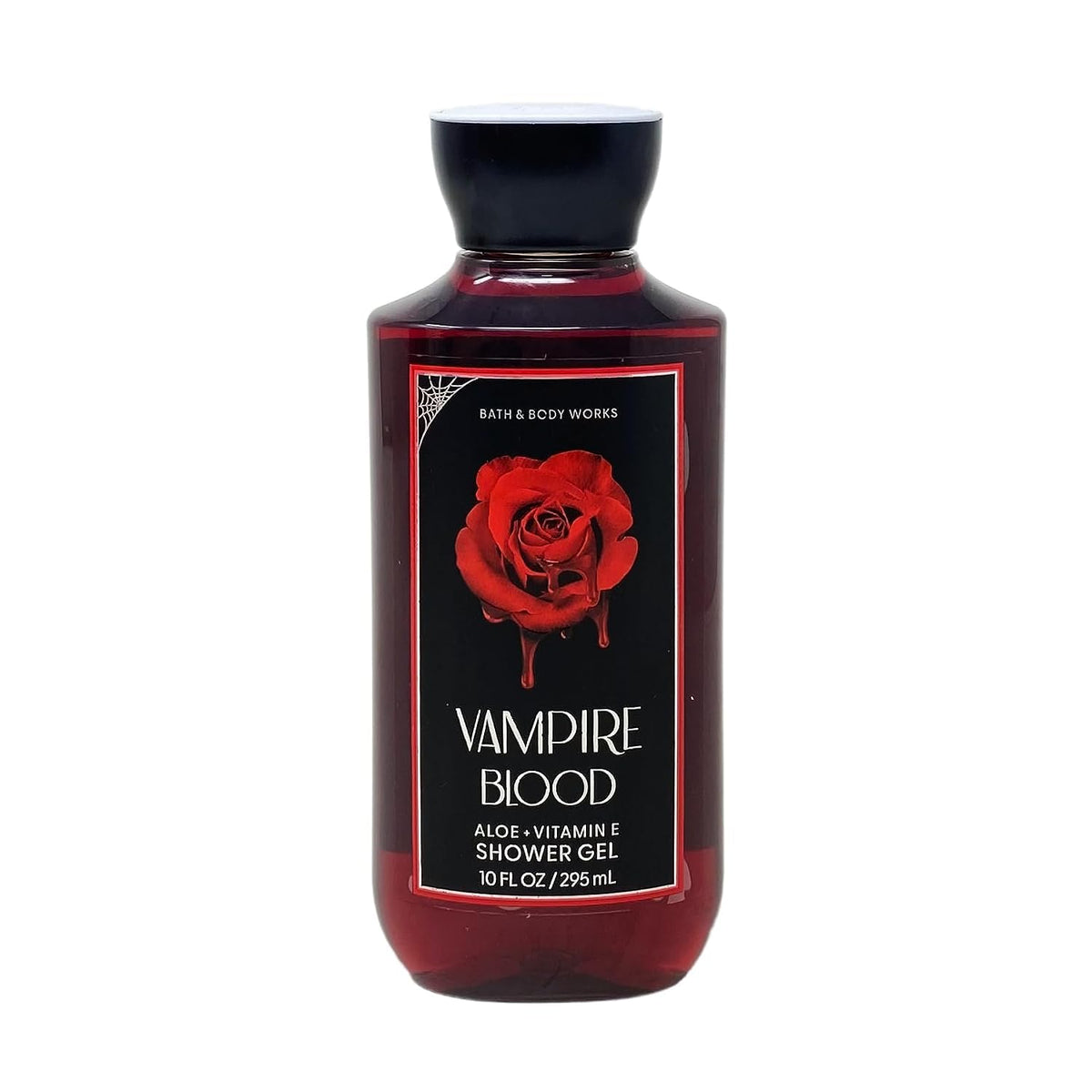Bath & Body Works Vampire Blood shower gel bottle with rich lather for daily cleansing.