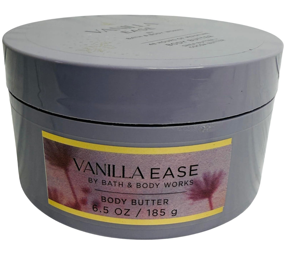 Bath & Body Works Vanilla Ease whipped butter jar for rich moisture after shower