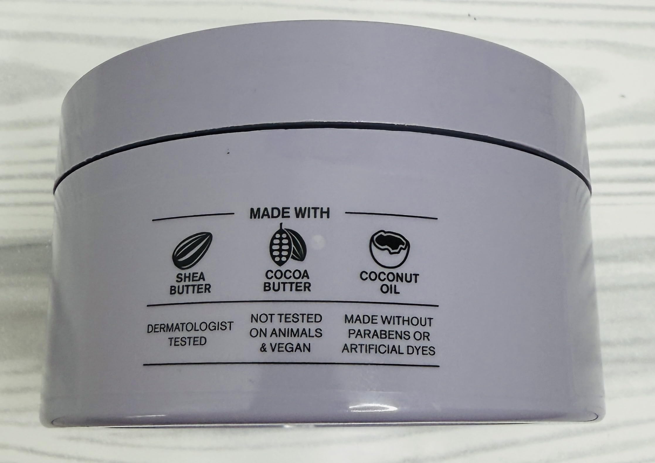 Vanilla Ease whipped butter texture close-up shows airy creaminess that melts into skin for quick absorption